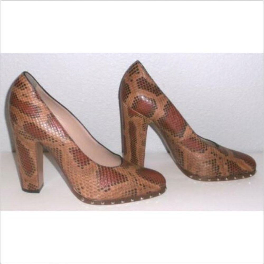Valentino Python Snake Soul Rockstud Pump Heel 40 - Picture 3 of 9